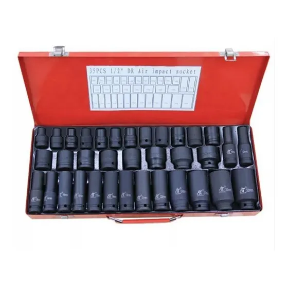 Juego De Dados Impacto Cortos Y Tubulares 1/2 X 35 Pc