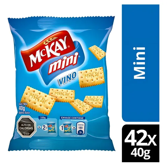 Galleta Mckay® Mini Vino 40g Pack X42