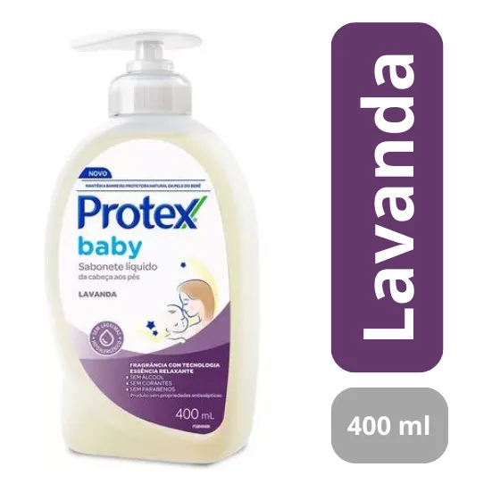 Sabonete Líquido Para Bebês Protex Baby Lavanda 400ml