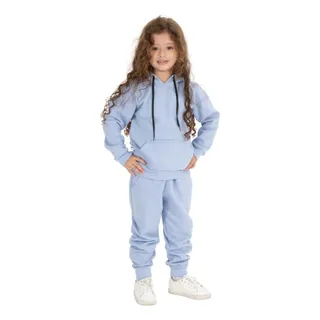 Conjunto Infantil Moletom Menina Calça Blusa Liso Juvenil Conjunto Infantil Moletom Menina Calça Blusa Liso Juvenil