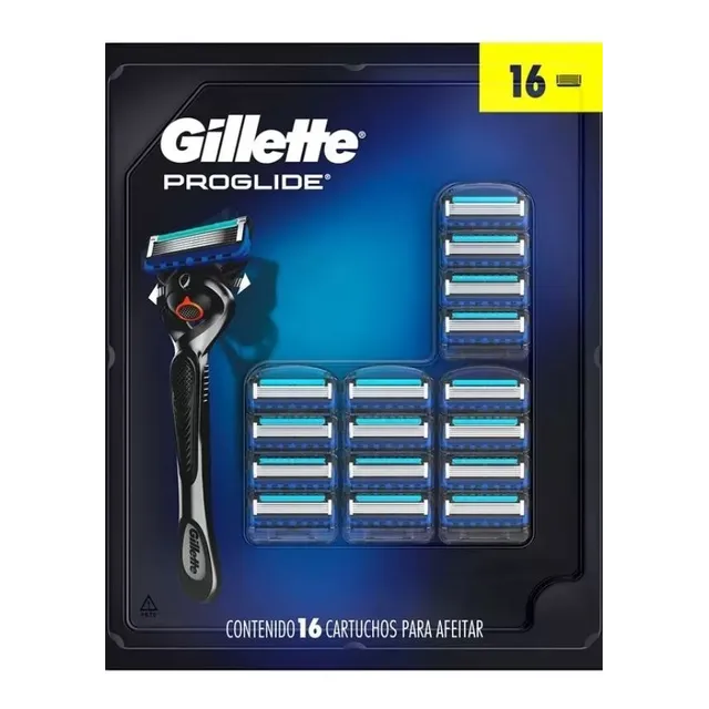Navajas Repuestos Cartuchos Gillette Fusion Proglide 16 Pz