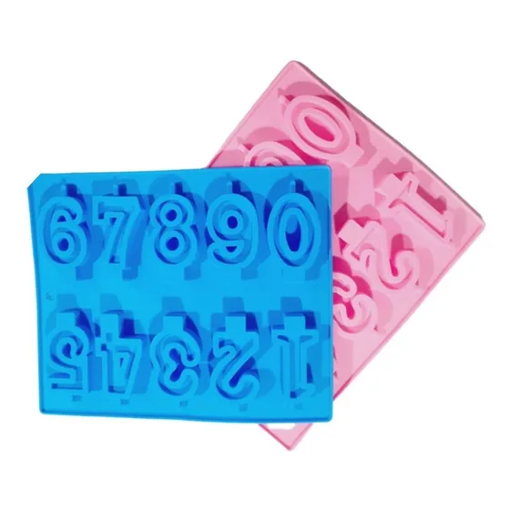 Molde Números En Silicona Para Dulces De Chocolate O Velas