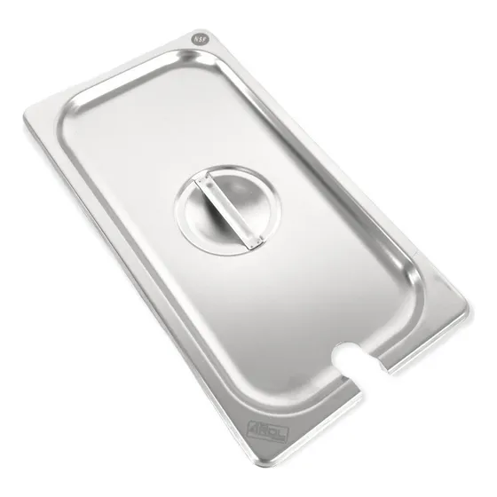 Tapa Ranurada Acero Inoxidable AROL para Inserto 1/3, 32.5x17.5 cm