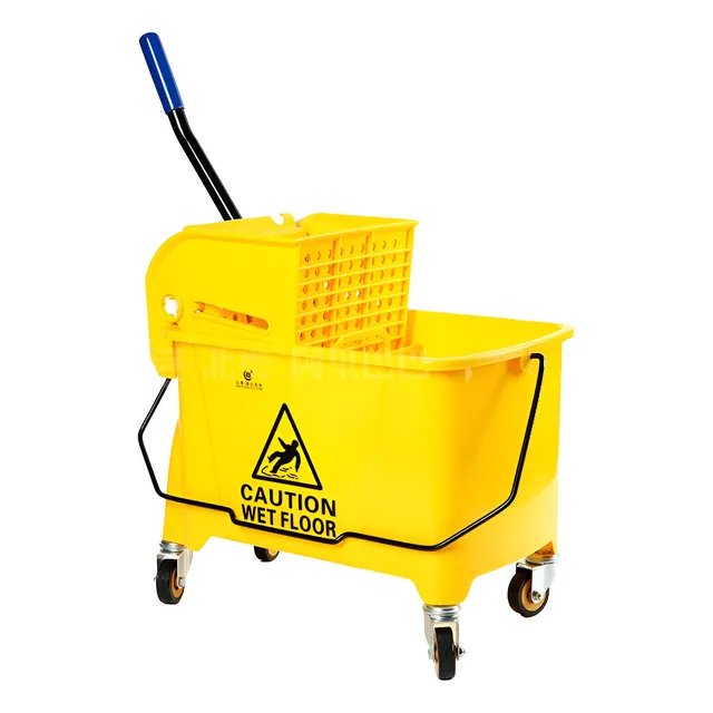 20l Cubeta Trapeador Amarilla Exprimidor Limpieza Eficiente Amarillo