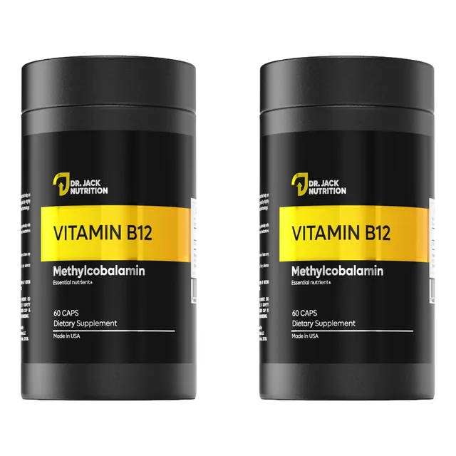 Pack X2 Vitamina B12 5000mcg - 60 Caps | Dr Jack Nutrition