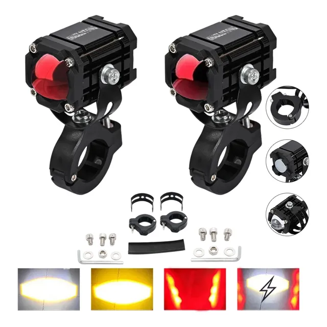 Faros De Lupa Luz Led Spot Luz Para Moto Ojo Diabólico 2pcs 