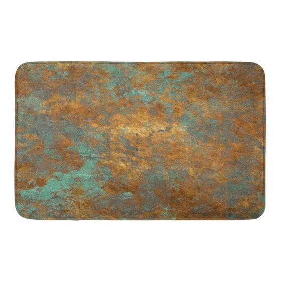 Alfombrilla Baño 20.0 X 30.0 In Color Naranja Cobre Bronce