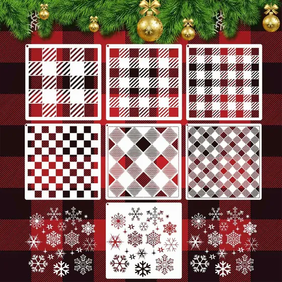 7 Plantilla Cuadro Bufalo Navidad 12 Reutilizable Diseño