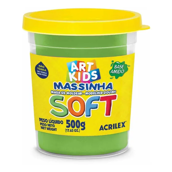 Massa Para Modelar Soft 500g Verde Bs Amido