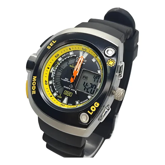Relógio Meia Lua Aqualand Titanium Amarelo Pro Master
