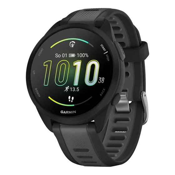 Smartwatch Garmin Forerunner 165 Amoled Black/slate Caja Negro Malla Negro Bisel Negro