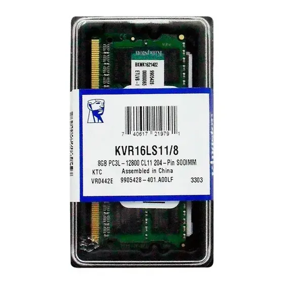 Memoria Ram Kingston ValueRAM Ddr3 8 Gb 1.35v 1600mhz Verde | Cuotas sin interés
