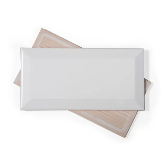 Azulejo Subway Biselado Blanco Ceramica Cocina 7.5x15 Baño