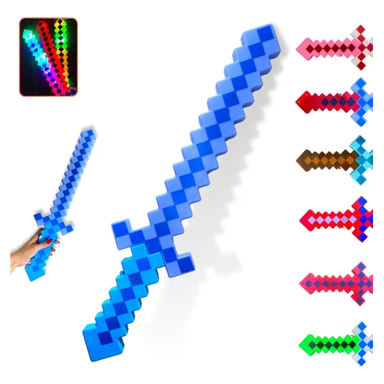Espada De Diamante Brinquedo Com Som E Luz Ninja 60cm Grande