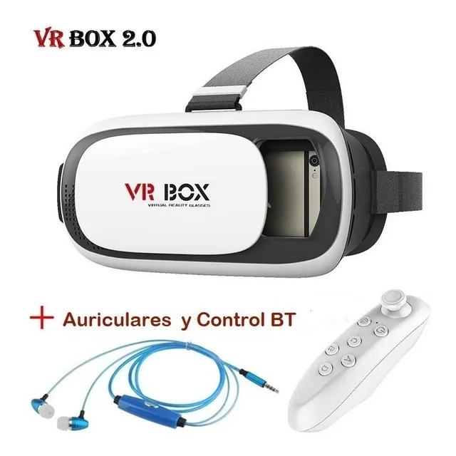 Lentes Vr Box Mas Auriculares Y Control Bluetooth