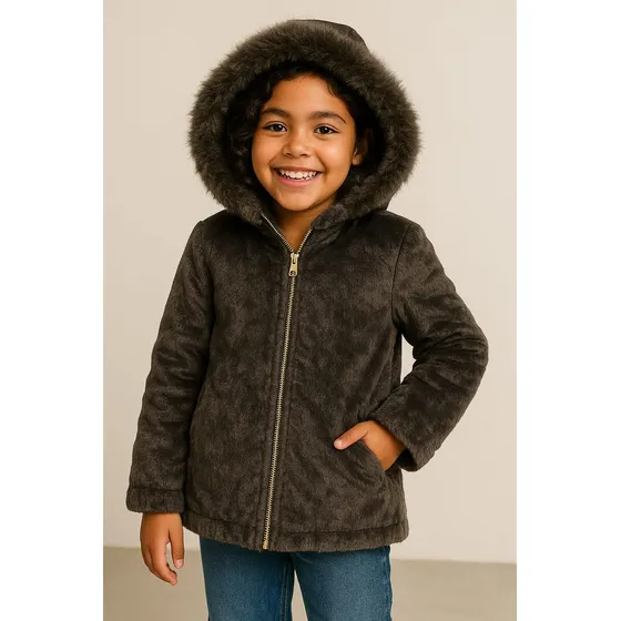 Parka Infantil - Duplaface De Sarja