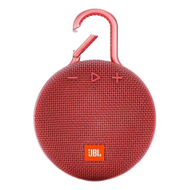 Bocina JBL Clip 3 portátil con bluetooth waterproof fiesta red