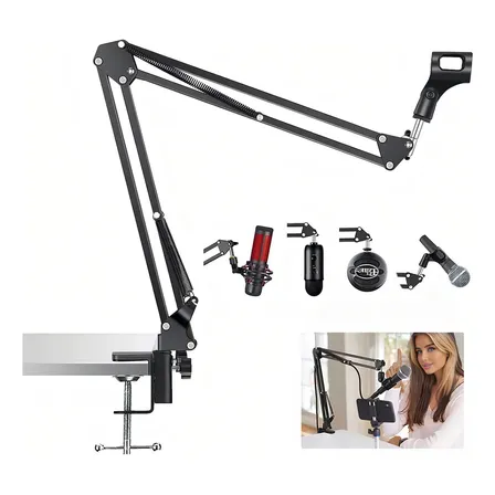 Brazo Ourlife Para Microfono Estudio De Negro Condensador Soporte Pedestal Para Microfono Base