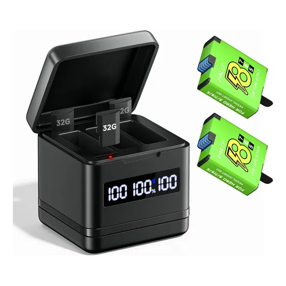 Carregador E Bateria Ahdbt-801 Para Gopro 5 6 7 8 Hero 8