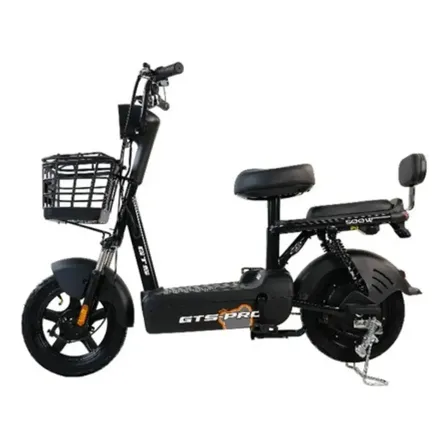 Bicicleta Elétrica GTS Super Power 500W para Mobilidade Urbana Preta