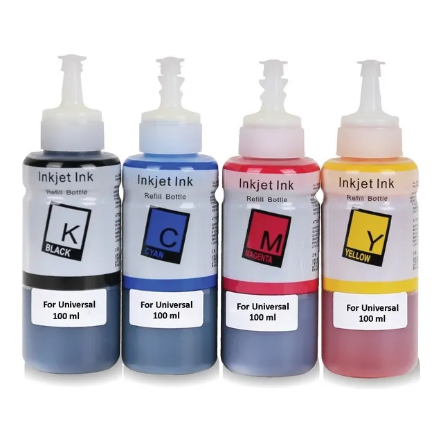Pack 4 Tintas Alternativa 100 Ml Compatible Con Ep/canon/hp Tinta Black
