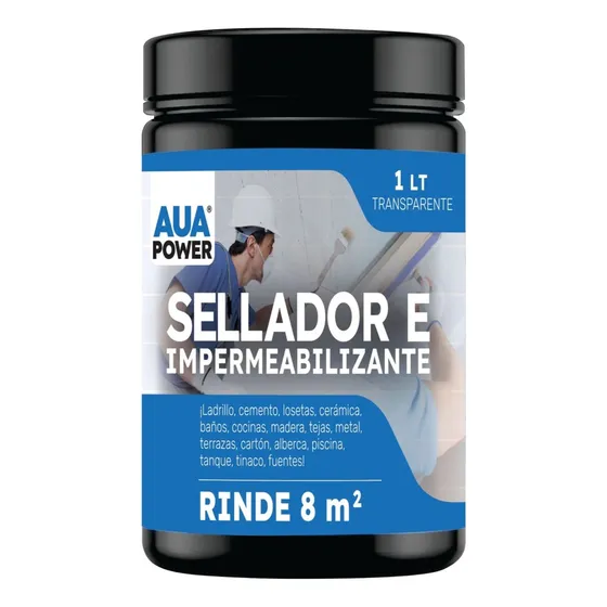 Sella Impermeabiliza Transparente Agua Aua Power Cero 1 Litr