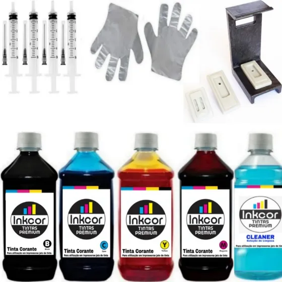 Recarga de cartucho de impressora Deskjet Inkjet Ink Adavantage faça você mesmo compatível Hp Inkcor