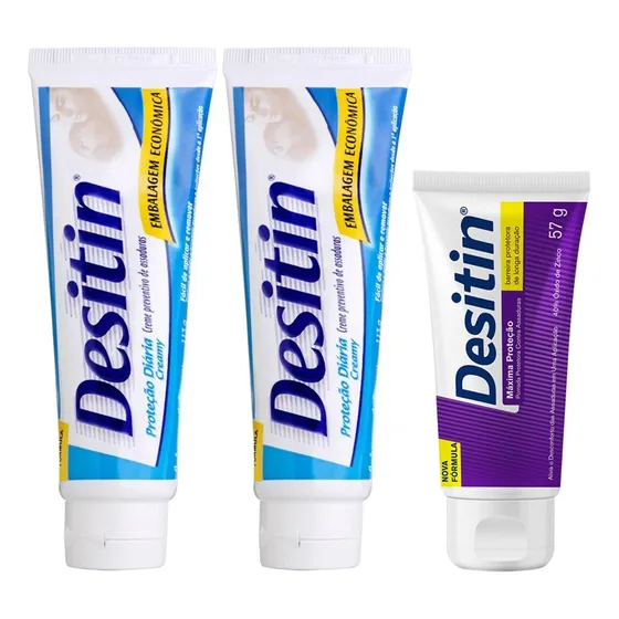Kit Desitin: 2 Creamy 113g + Máxima Duração 57g