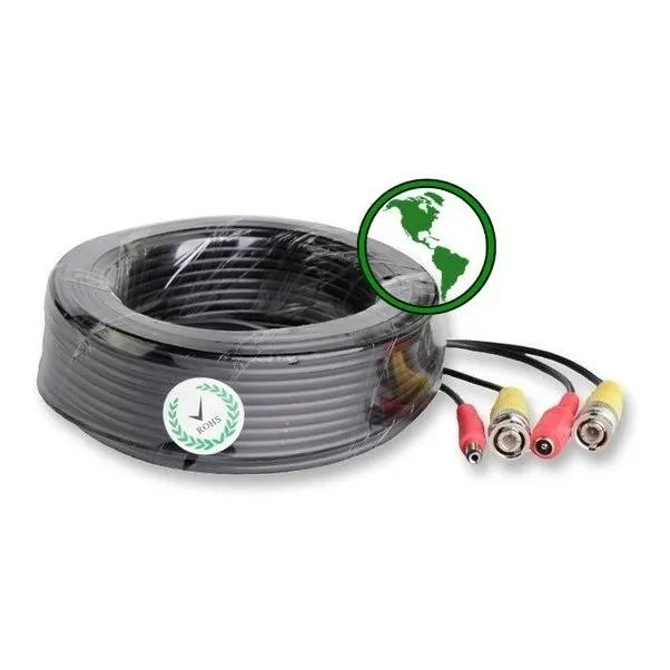 Cable Para Camara Vigilancia Video Y Poder 20 Mts.