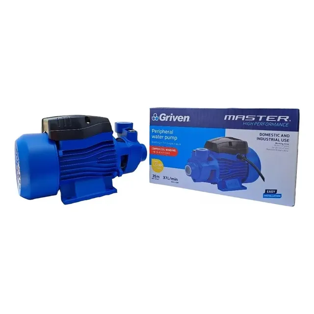 Bomba Periférica Para Agua 100% Cobre 1/2 Hp Griven