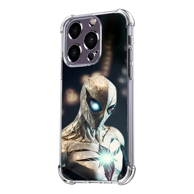Funda Uso Rudo Para iPhone Spiderman White