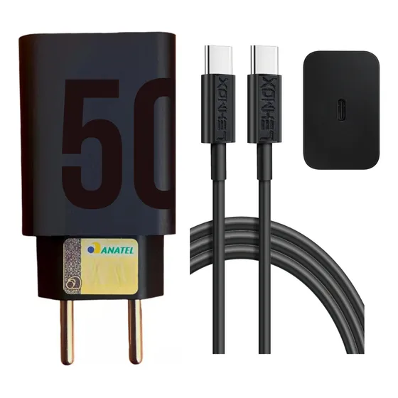 Carregador Turbo Rápido 50w Tipo C Compatível Com Motorola