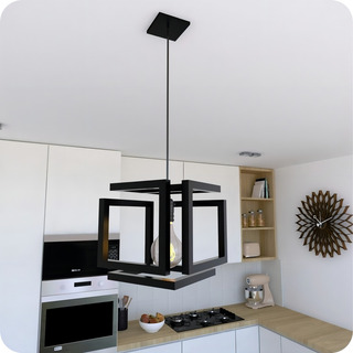 Metalcromo Pendente Luminária Infinity Industrial Preto 100 W Metalcromo Pendente Luminária Infinity Industrial Preto 100 W