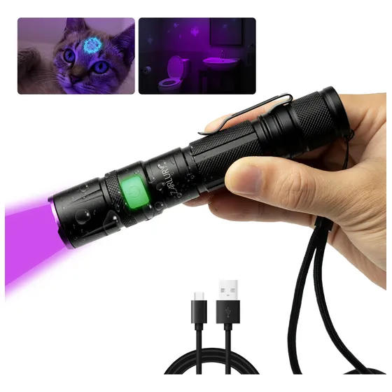 Linterna Uv Recargable Portátil Potente Lámpara Ultravioleta