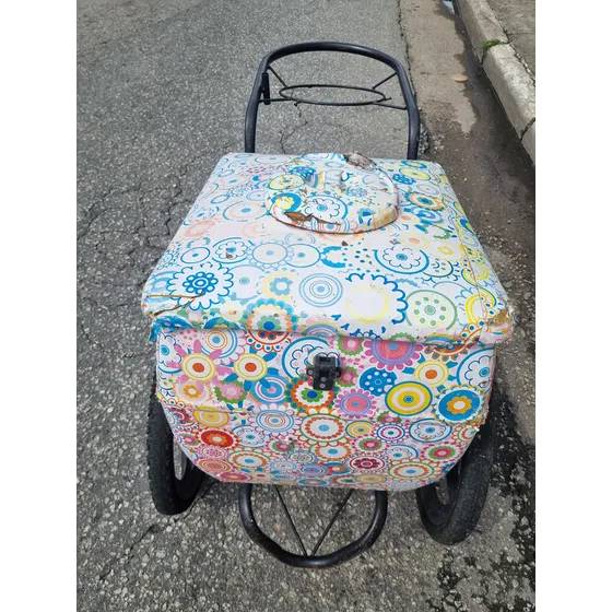 Carrinho P Comercio Com Barras De Gelo Usado Ler Desc
