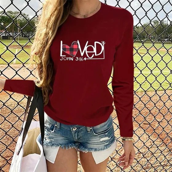 F_topbu Sudadera Para Dama Cuello Redondo Manga Larga