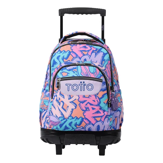 Mochila Con Ruedas Niña Bomper Renglon Azul Broad