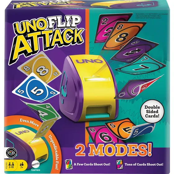 Mattel Games Uno Flip Attack Card Game Para Niños, Adultos Y