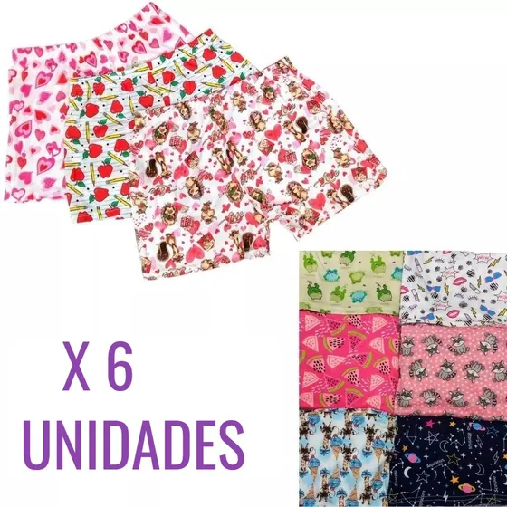 6 Short Pijama De Dama Algodón Super Comodo