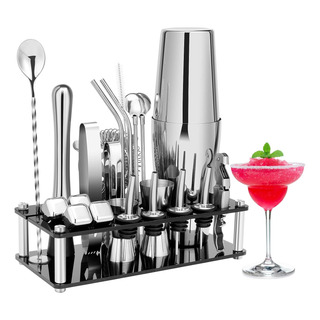 Cocktail Shaker Set, Kit De Barman De Acero Inoxidable Bosto Cocktail Shaker Set, Kit De Barman De Acero Inoxidable Bosto