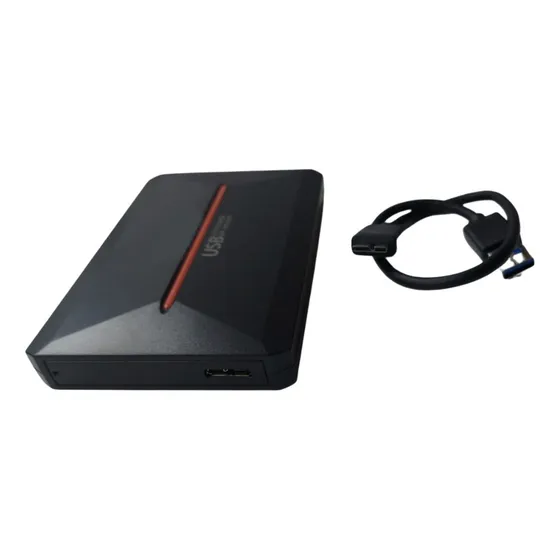Hd Externo 1tb 1000gb Slim Usb 3.0 Para Notebook, Pc Backup Portátil Cor Preto