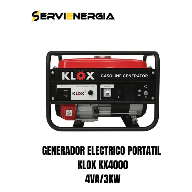 Generador Electrico Portatil Klox Gasolina 4kva/3kw Kx-4000