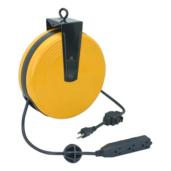 Extencion Electrica Retractil De 30 Pies Calibre 16 3 Entra Color Amarillo