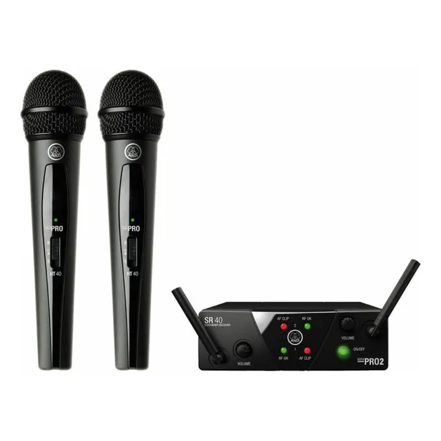 Microfono Inalambrico Akg Wms40mini 2 Microfonos Color Negro
