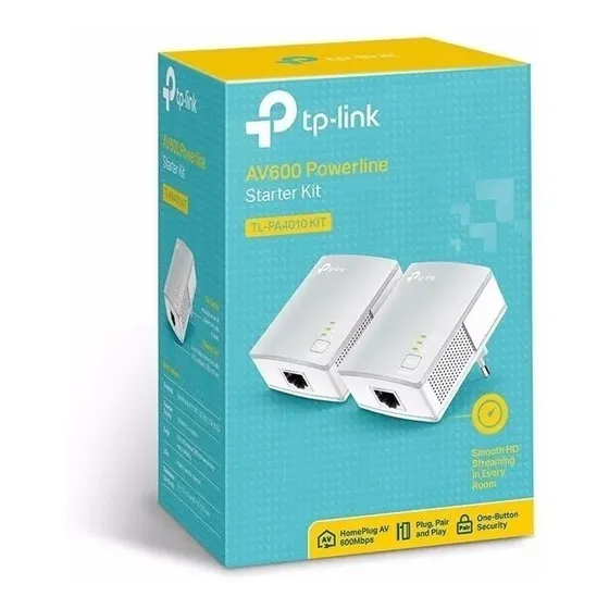 Adaptador powerline TP-Link V3 branco/cinza kit x 2 unidades