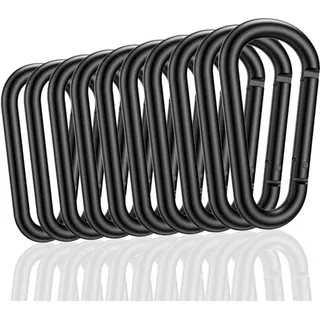 Clips De Aluminio Para Llavero - Set De 10, 6cm, Negro, Resi Clips De Aluminio Para Llavero - Set De 10, 6cm, Negro, Resi