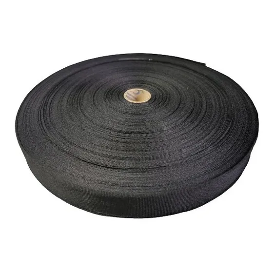 Ribete Cinta Guarda Costura Negra 2.5cm Rollo 50mt
