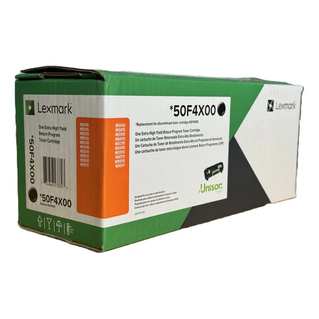 Cartucho De Toner Lexmark 50f4x00 Mx410 Mx610 10k Tinta Negro