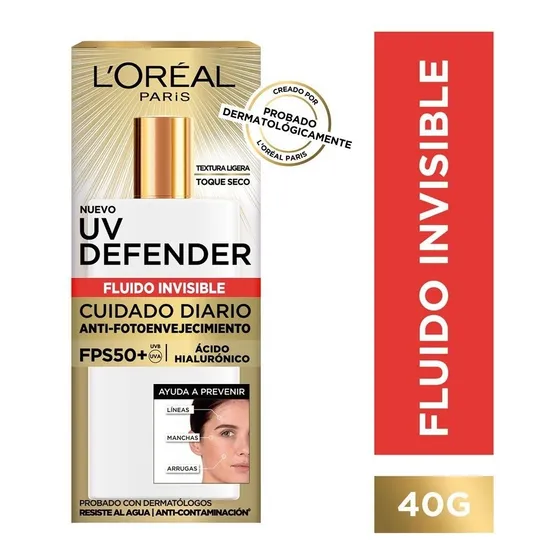 Protetor Solar L´Oréal Paris Fps50+ Uv Defend Fluid 40gr