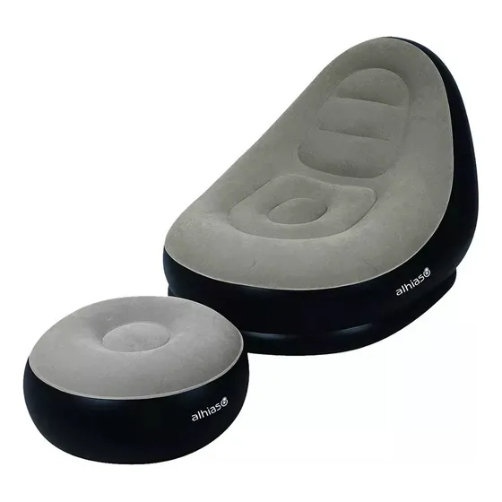 Silla Sofá Inflable Con Reposapiés Portátil